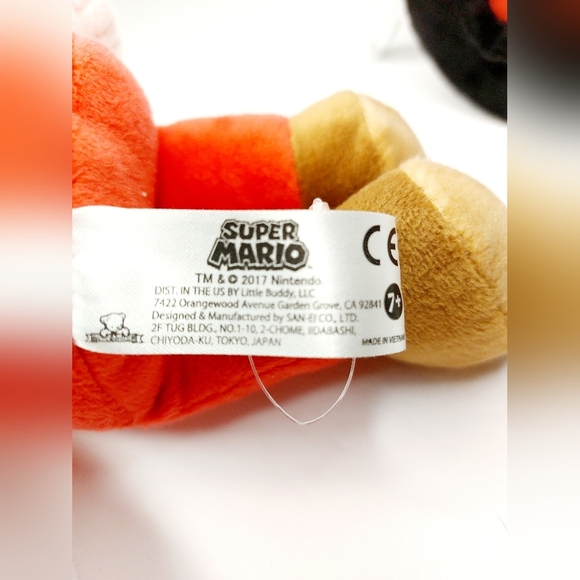 Lot of 2 Genuine Nintendo Super Mario Plush Fire Mario and Bullet Bill Plush - Picture 5 of 7